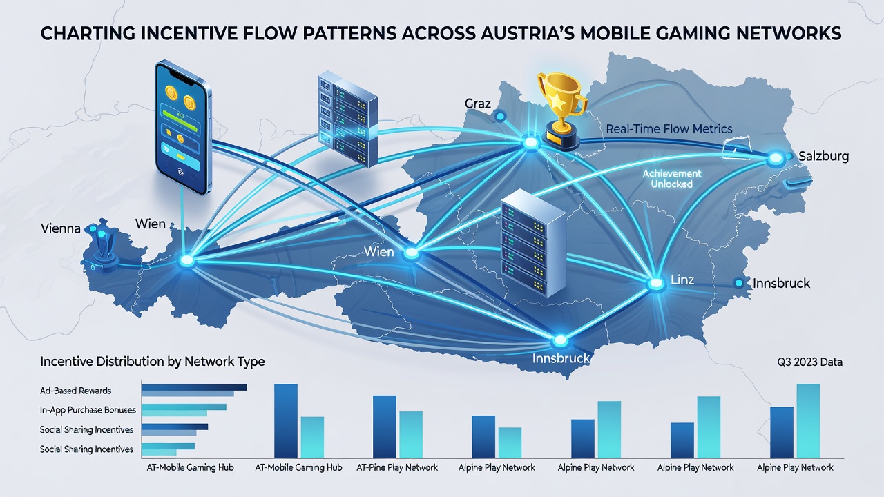 Detailed chart mapping regional incentive flows and user engagement clusters in Austrian mobile gaming ecosystems