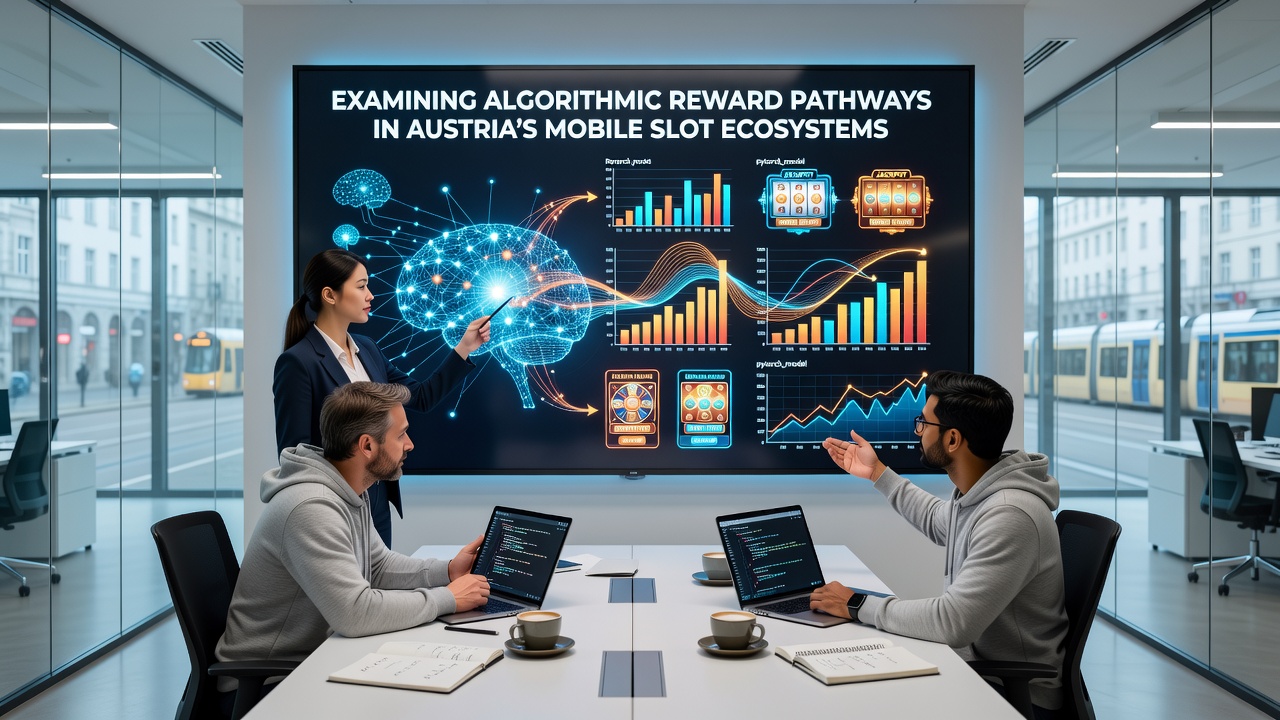 Diagram illustrating data flows between mobile devices and central servers in Austrian slot ecosystems